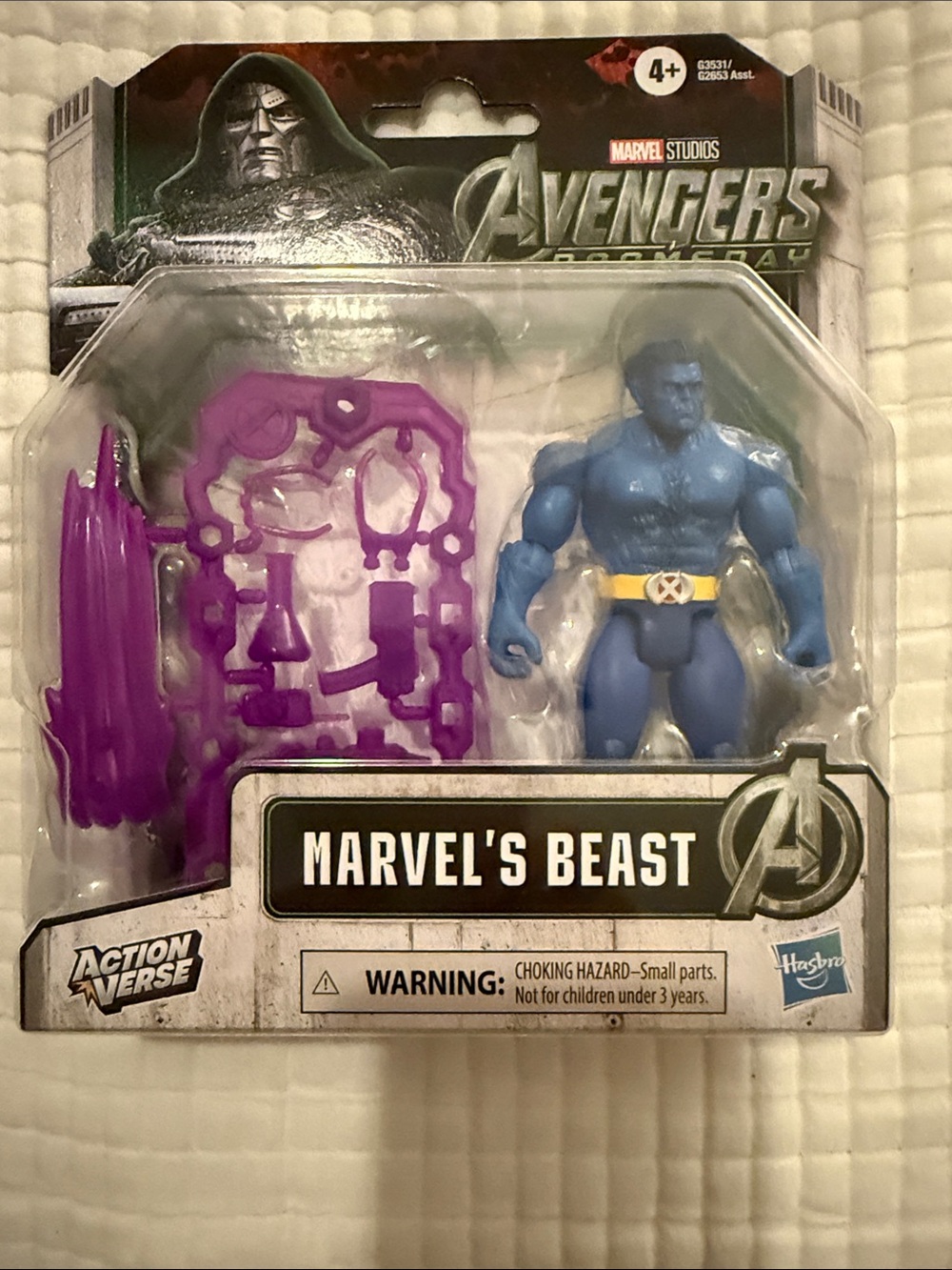 Hasbro Marvel's Beast Action Figure with Purple Accessories